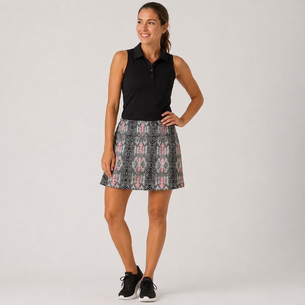 Bolle Skort Womens Large Snake Print Pink Gray Golf Tennis Active